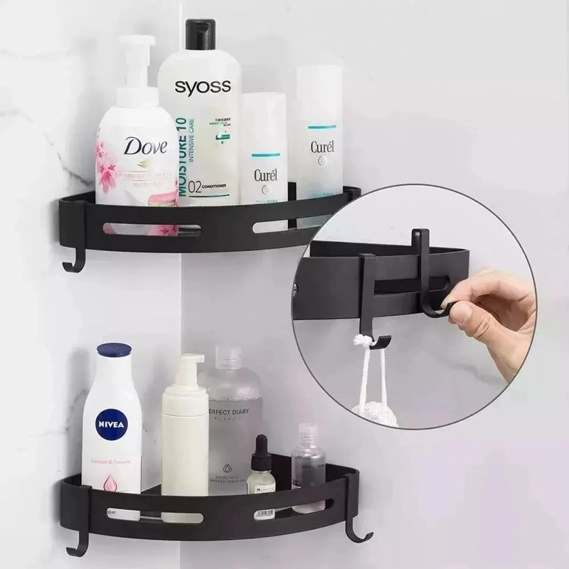 SET DE ORGANIZADORES PARA DUCHA CON REPISA Y ACCESORIOS PARA BAÑO 3 PIEZAS - 2