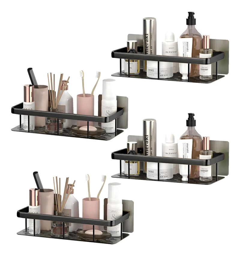 ORGANIZADOR ADHESIVO PARA DUCHA Y COCINA CON 4 PIEZAS - 1