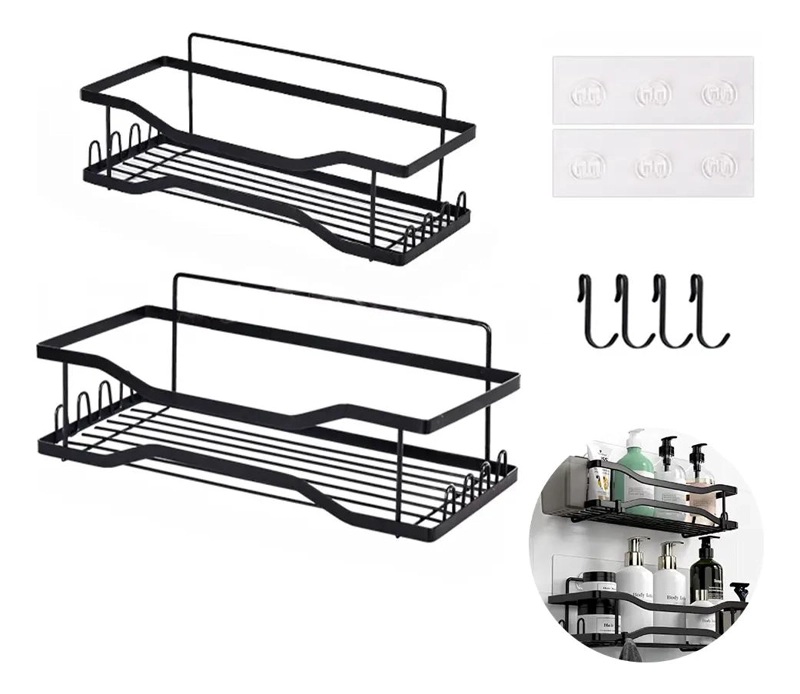 ORGANIZADOR PARA DUCHA CON REPISA Y ACCESORIOS PARA BAÑO SET DE 2 - 1