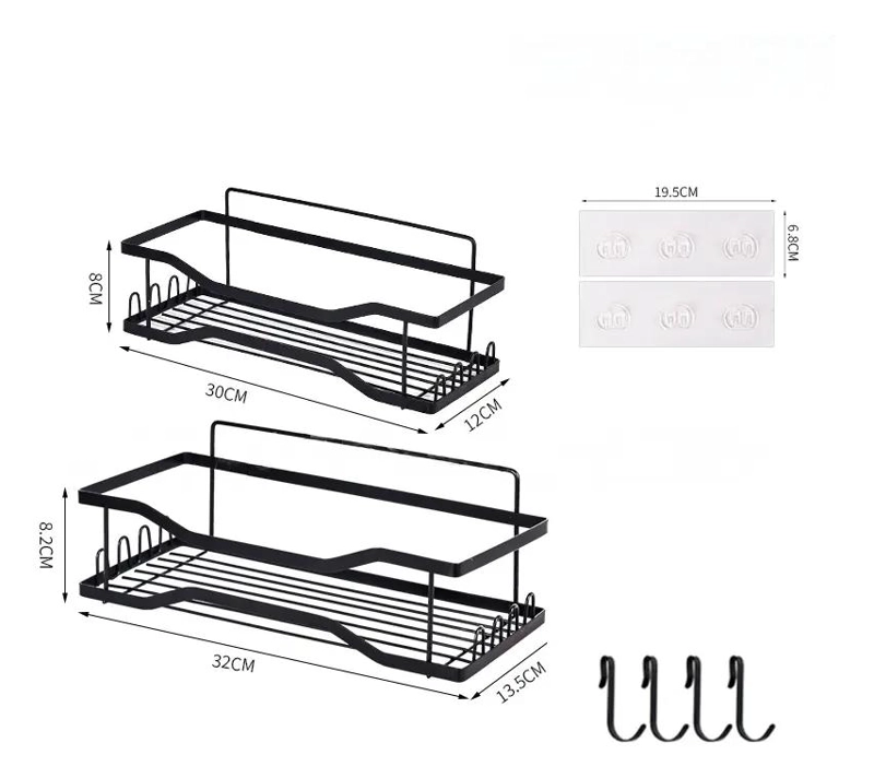 ORGANIZADOR PARA DUCHA CON REPISA Y ACCESORIOS PARA BAÑO SET DE 2 - 2