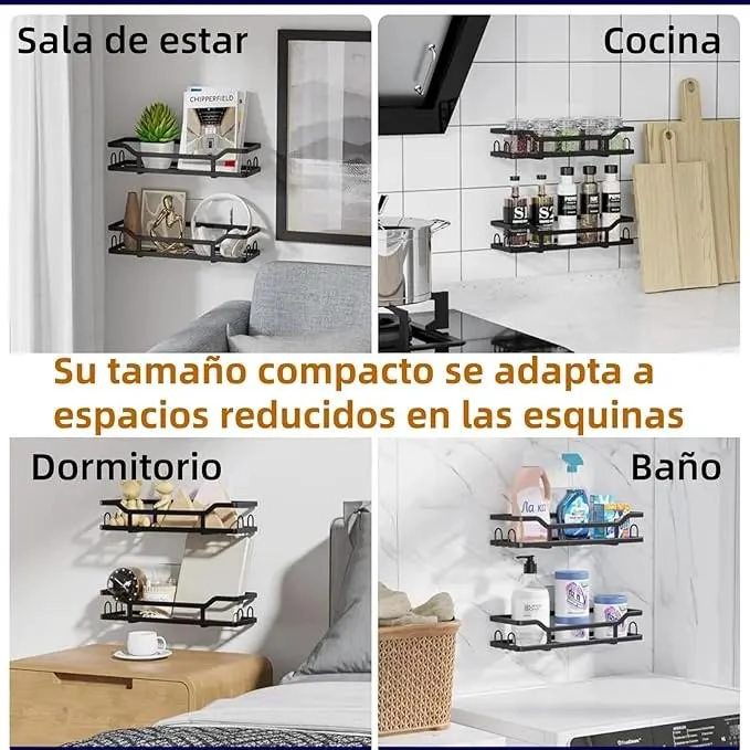 ORGANIZADOR PARA DUCHA CON REPISA Y ACCESORIOS PARA BAÑO SET DE 2 - 5