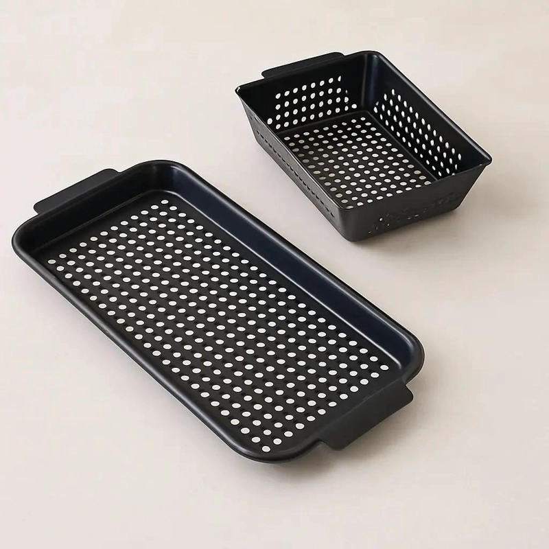 PACK DE BANDEJAS METALICAS PARA ASAR DE 24X20X4 Y 34X18X2 CM - 3