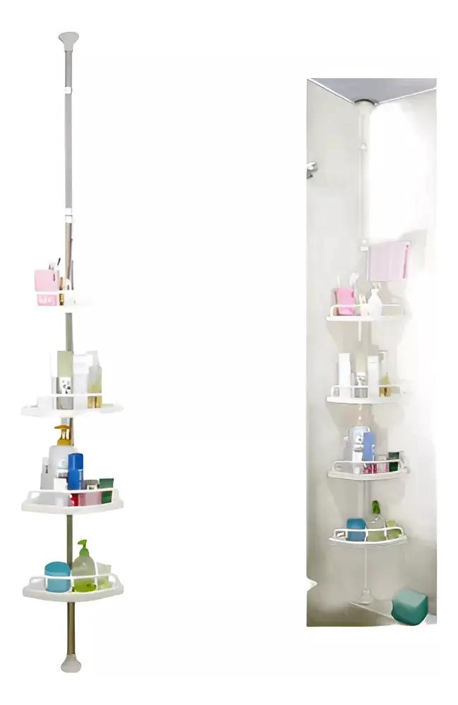 ESQUINERO DE DUCHA AJUSTABLE CON 4 REPISAS MULTIUSO PARA BAÑO - 1