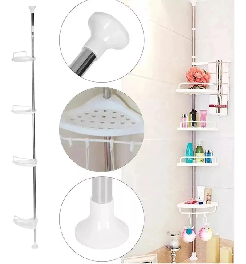 ESQUINERO DE DUCHA AJUSTABLE CON 4 REPISAS MULTIUSO PARA BAÑO - 2