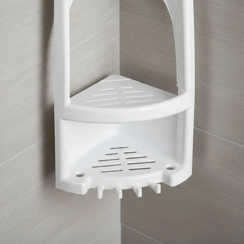 ORGANIZADOR ESQUINERO DE PLASTICO PARA BAÑO CON DISEÑO FUNCIONAL - 5