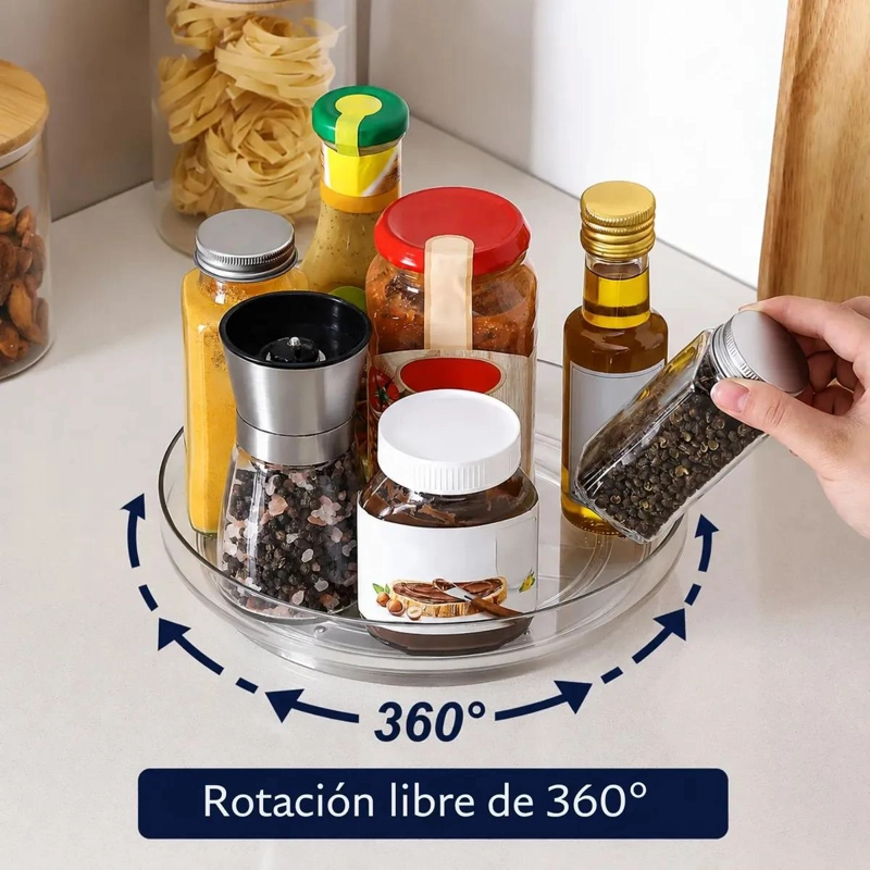 PACK DE 2 BANDEJAS GIRATORIAS ACRILICAS PARA ORGANIZAR - 3