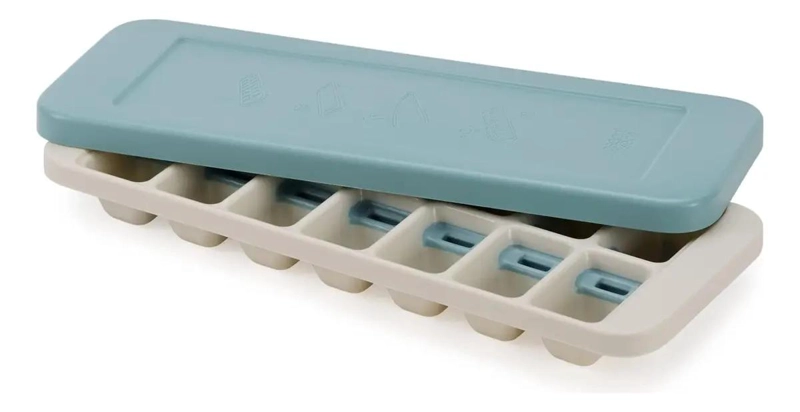 BANDEJA PARA HIELO CON TAPA Y DISEÑO PRACTICO PARA CUBOS RAPIDOS - 1