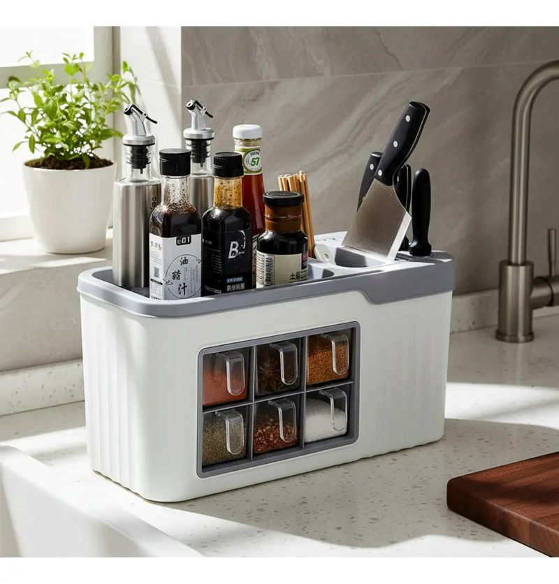 ORGANIZADOR DE COCINA PARA ESPECIAS MULTIFUNCIONAL Y PRACTICO - 4