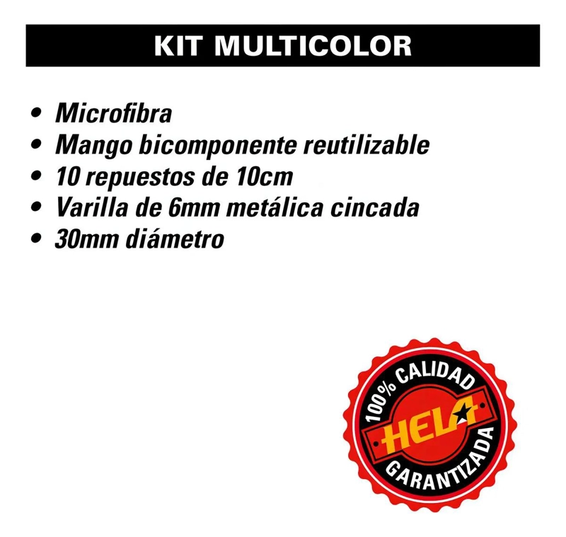 SET DE 10 RODILLOS MULTICOLOR PARA PINTAR SUPERFICIES VARIADAS - 3