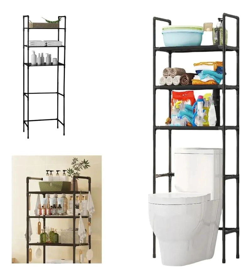 ESTANTE ORGANIZADOR PARA BAÑO DE 3 NIVELES EN METAL RESISTENTE - 3
