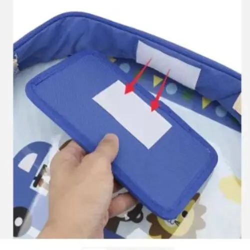 MESA BANDEJA ORGANIZADORA PARA VIAJES DE NIÑOS EN AUTO COLOR AZUL - 4