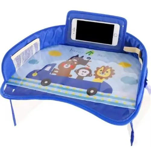MESA BANDEJA ORGANIZADORA PARA VIAJES DE NIÑOS EN AUTO COLOR AZUL - 5