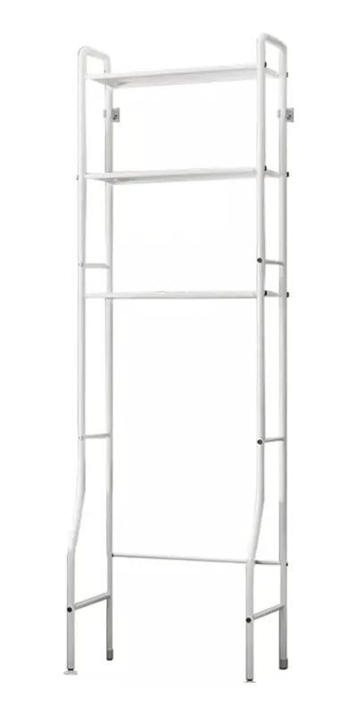 MUEBLE ORGANIZADOR PARA BAÑO CON ESTANTES Y ESPACIO PARA LAVADORA - 4