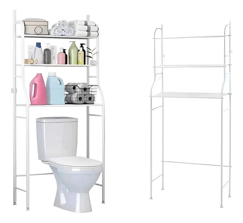 ESTANTE ORGANIZADOR PARA BAÑO CON 3 NIVELES DE METAL BLANCO - 3