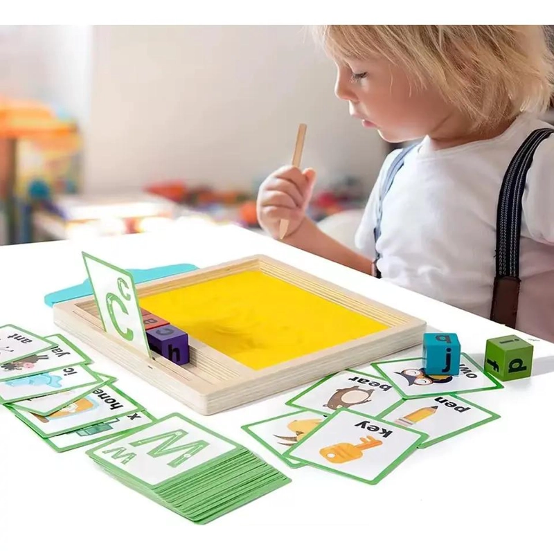 BANDEJA SENSORIAL MONTESSORI PARA ESCRIBIR Y ESTIMULAR HABILIDADES - 1