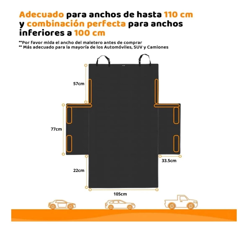 FUNDA IMPERMEABLE PARA MALETERO DE AUTO IDEAL PARA MASCOTAS - 2