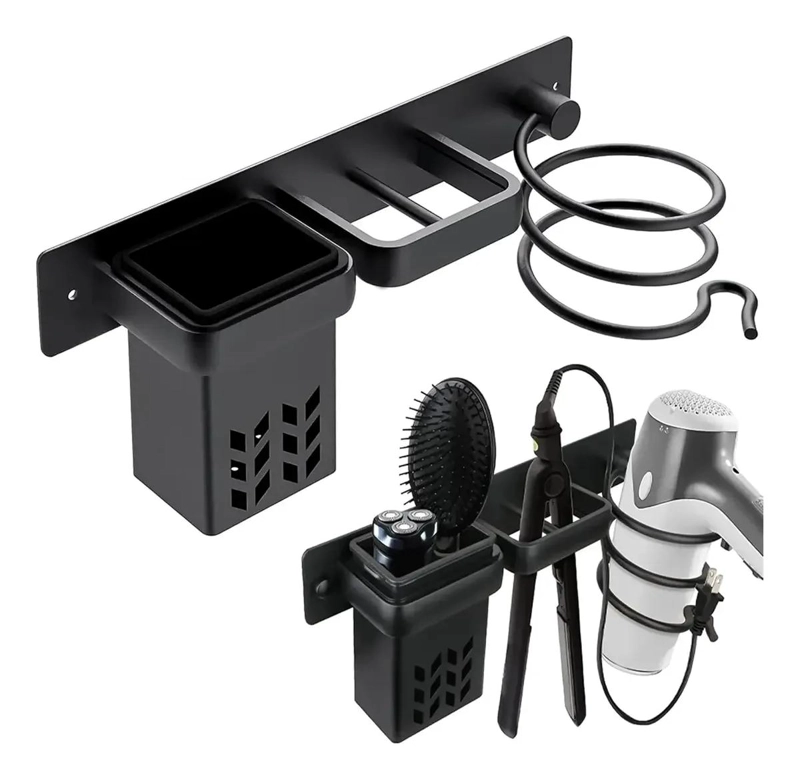 SOPORTE DE PARED 3 EN 1 PARA SECADOR Y PLANCHA DE CABELLO - 1