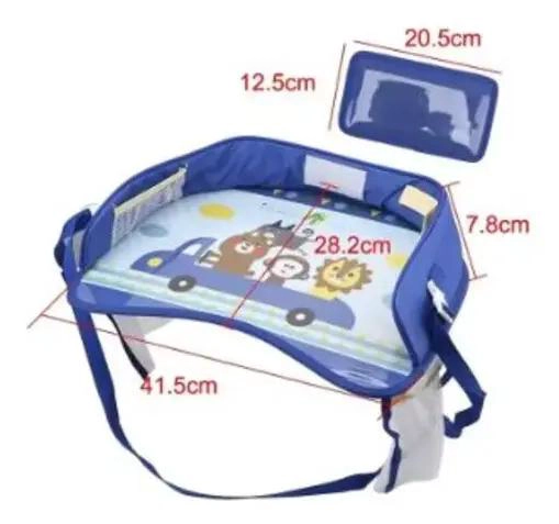 MESA BANDEJA ORGANIZADORA PARA VIAJES INFANTILES COLOR ROSADO - 3