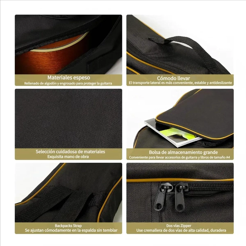 FUNDA IMPERMEABLE PARA GUITARRA DE TELA OXFORD 40-41 PULGADAS - 3