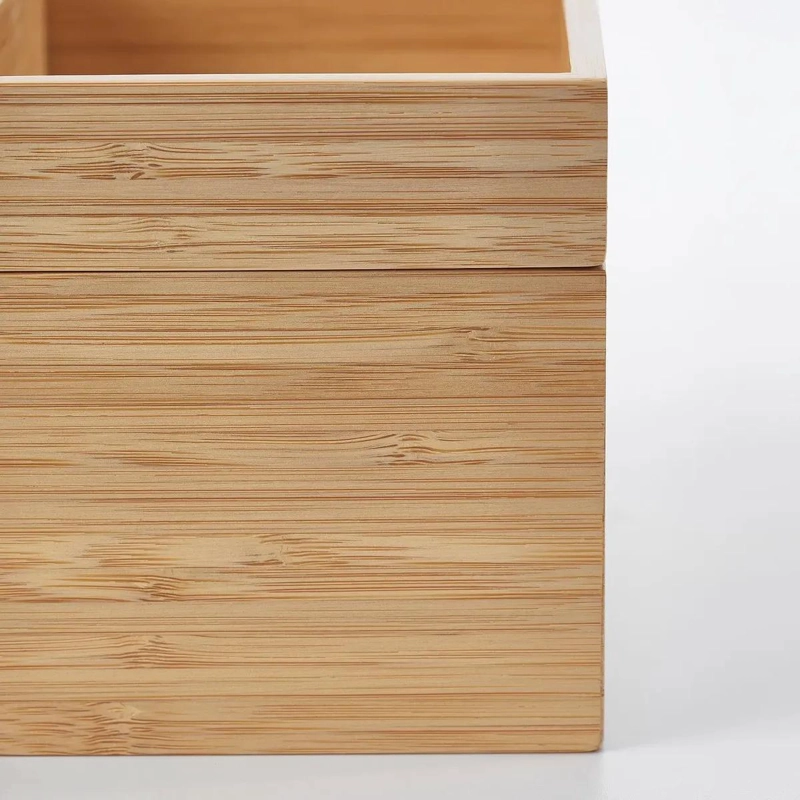SET DE 4 CAJAS ORGANIZADORAS DE BAMBU PARA BAÑO CON MEDIDAS VARIADAS - 2