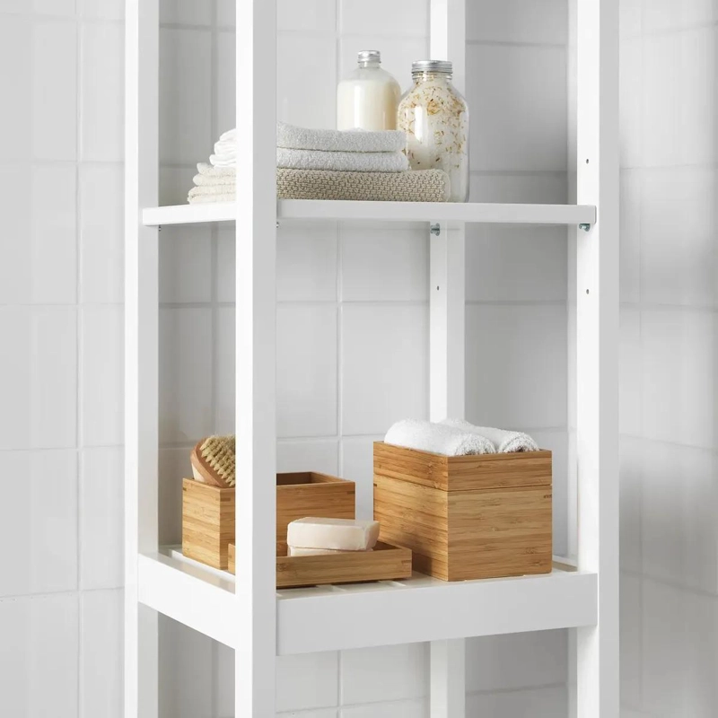 SET DE 4 CAJAS ORGANIZADORAS DE BAMBU PARA BAÑO CON MEDIDAS VARIADAS - 4