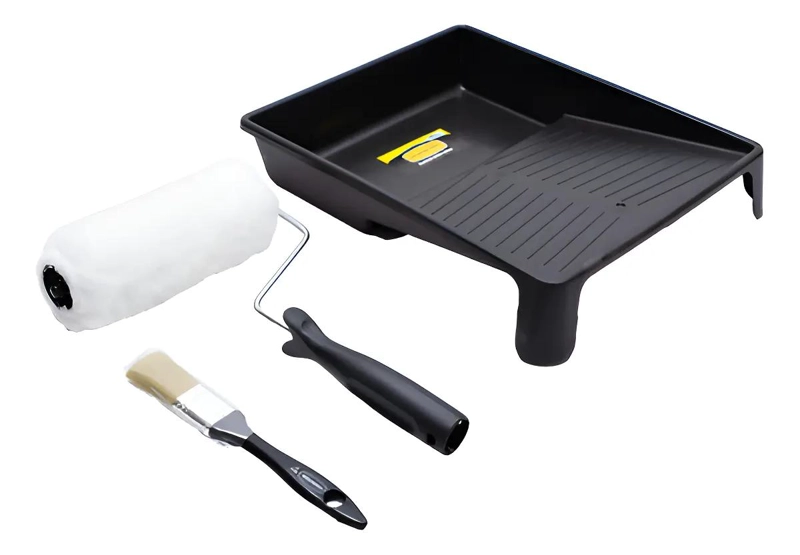 KIT DE PINTURA CON BANDEJA, RODILLO Y PINCEL PARA PROYECTOS DE PINTURA - 1