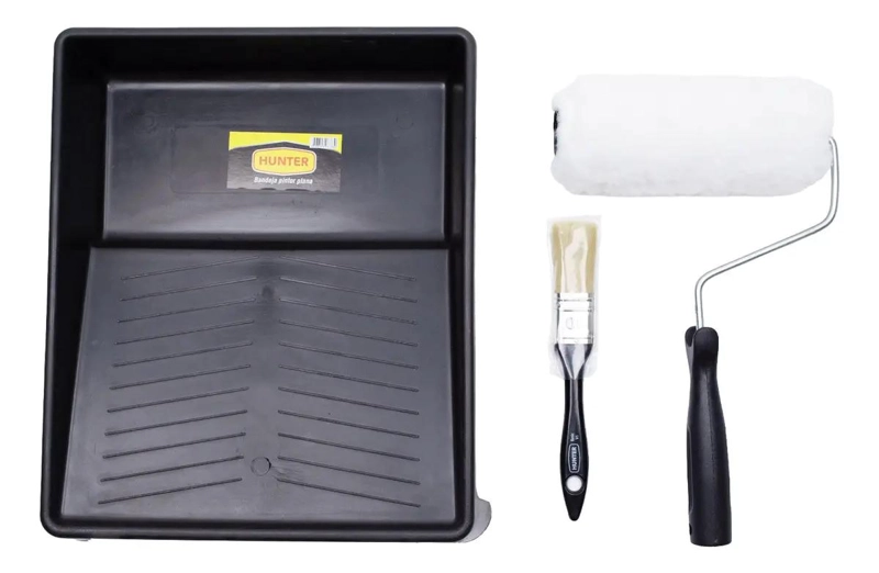 KIT DE PINTURA CON BANDEJA, RODILLO Y PINCEL PARA PROYECTOS DE PINTURA - 2