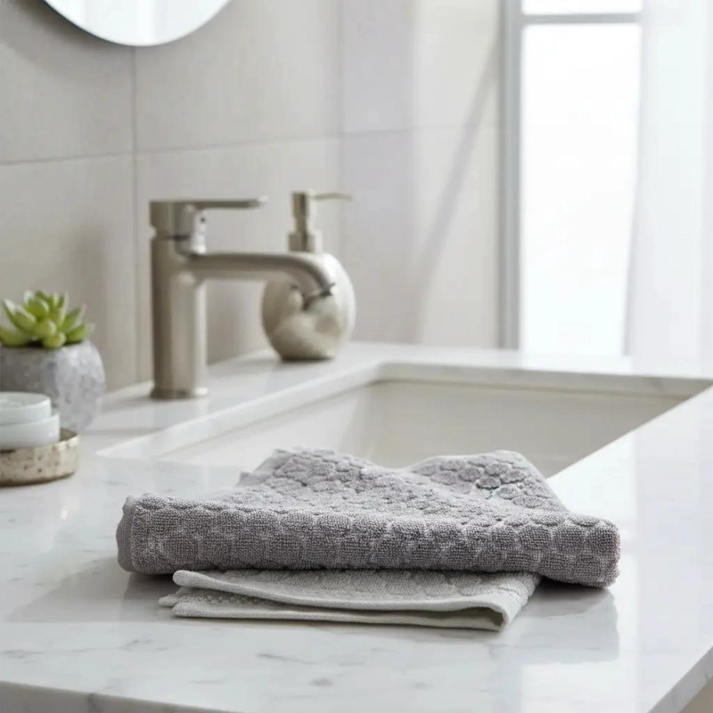 SET DE 3 TOALLAS DE MANO RECTANGULARES 50X30 CM PARA BAÑO EN COLORES - 3
