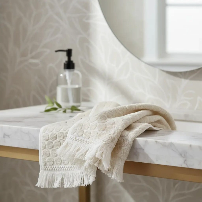 SET DE 3 TOALLAS DE MANO RECTANGULARES 50X30 CM PARA BAÑO EN COLORES - 5