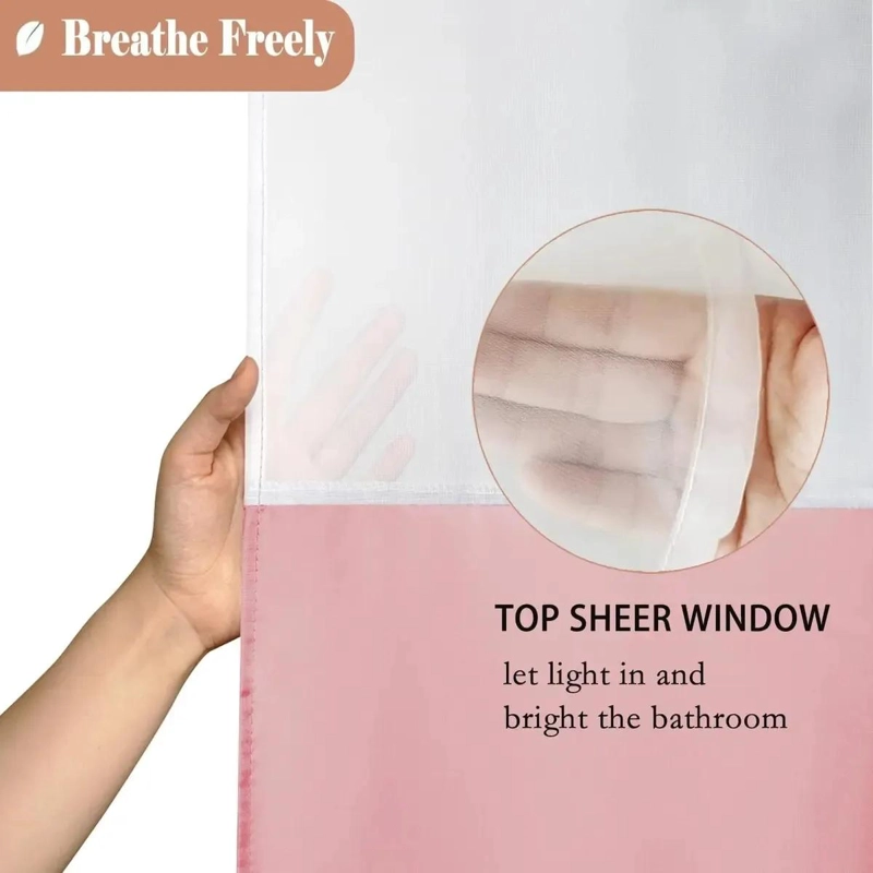 SET DE ACCESORIOS PARA BAÑO CON ORGANIZADOR Y CORTINA DE 5 PIEZAS - 4
