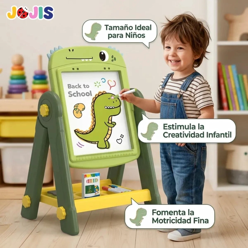 ATRIL PIZARRA INFANTIL CON DOBLE CARA BLANCA Y NEGRA PARA DIBUJO Y ESCRITURA - 3
