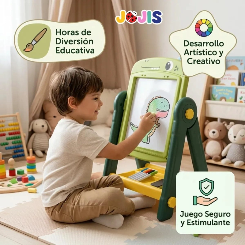 ATRIL PIZARRA INFANTIL CON DOBLE CARA BLANCA Y NEGRA PARA DIBUJO Y ESCRITURA - 5