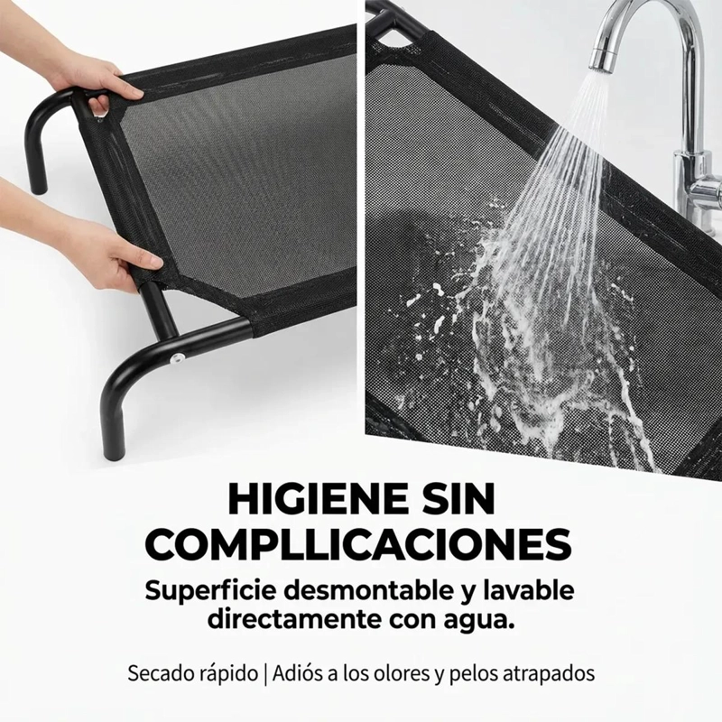 CAMA ELEVADA PARA MASCOTAS CON DISEÑO REFRESCANTE Y VENTILADO - 2