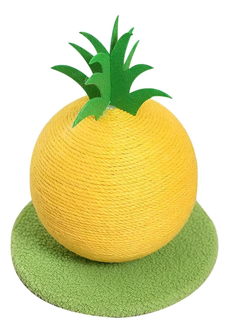 JUGUETE PARA GATOS BOLA RASCADOR CON CUERDA DE SISAL EN FORMA DE FRUTA - 1