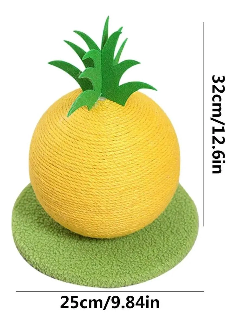JUGUETE PARA GATOS BOLA RASCADOR CON CUERDA DE SISAL EN FORMA DE FRUTA - 2