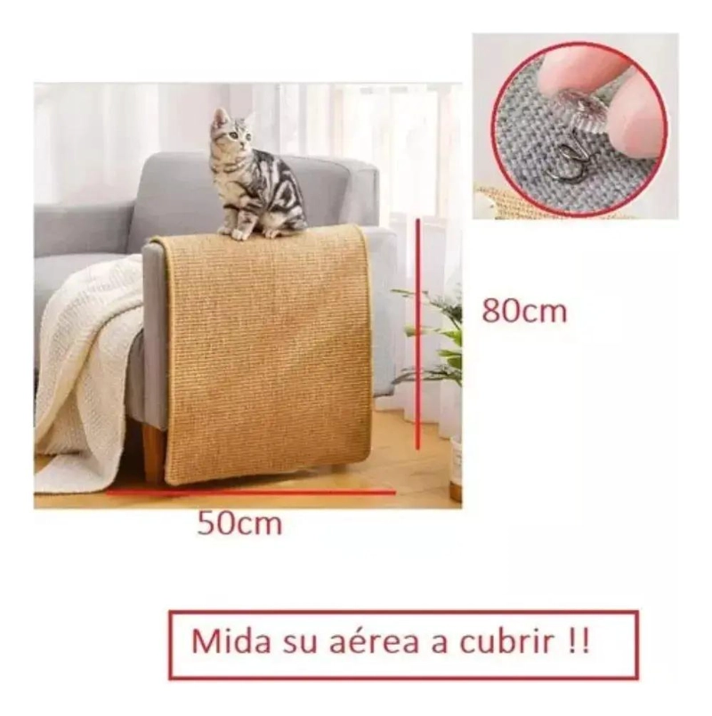 RASCADOR PARA GATO TIPO ALFOMBRA PARA SILLON Y MUEBLES - 3