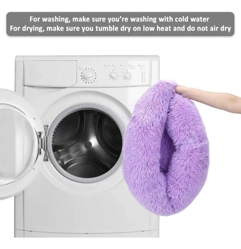 CAMA ANTIESTRE S DE FELPA PARA MASCOTAS PERROS Y GATOS 50 CM - 4