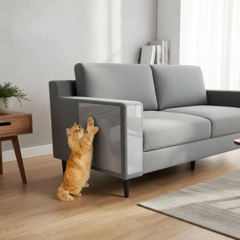 RASGUÑADOR PARA GATO CON PROTECTORES PARA SILLON Y SOFA - 1