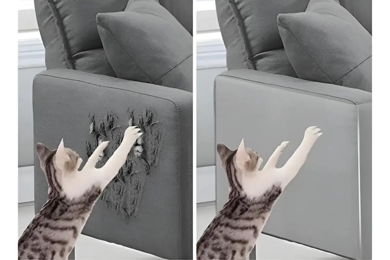 RASGUÑADOR PARA GATO CON PROTECTORES PARA SILLON Y SOFA - 2