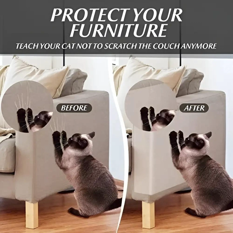 RASGUÑADOR PARA GATO CON PROTECTORES PARA SILLON Y SOFA - 3