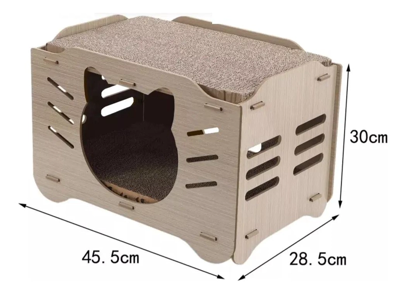 RASCADOR DE CARTON CORRUGADO CON BOLAS PARA GATOS - 5