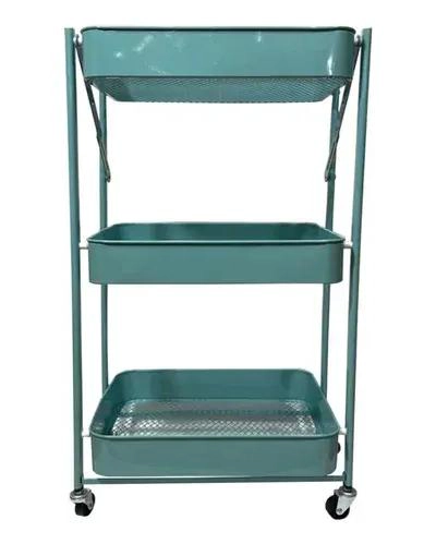 CARRITO ESTANTE METALICO ORGANIZADOR DE 3 NIVELES MULTIFUNCIONAL PARA HOGAR - 5