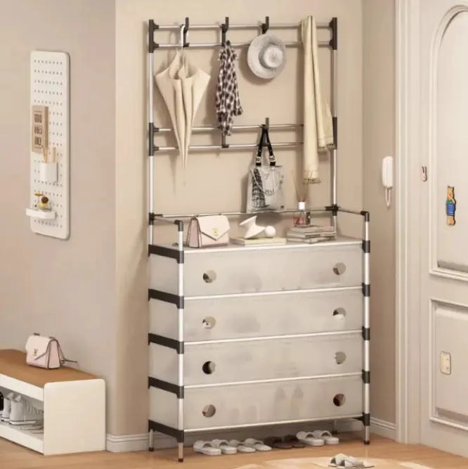 ORGANIZADOR COLGANTE PARA ARMARIO CON 4 NIVELES PARA ZAPATOS - 1