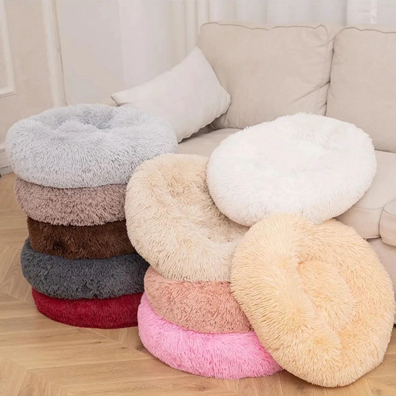 CAMA REDONDA ANTIESTRE S PARA MASCOTAS PELUDA DE 70 CM - 5