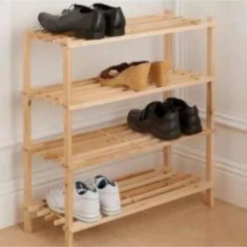 ZAPATERO DE MADERA CON 4 NIVELES PARA ALMACENAMIENTO ORGANIZADO - 4