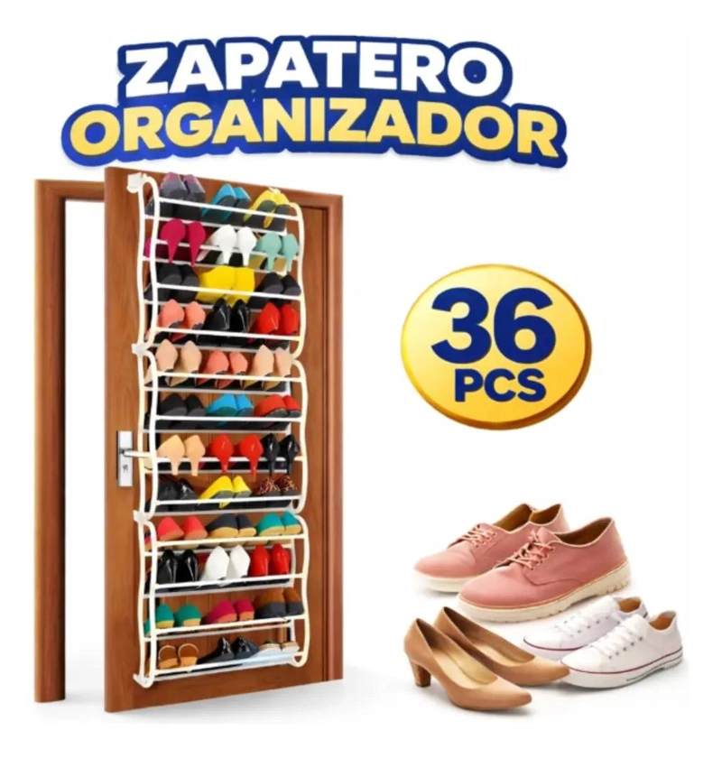 ORGANIZADOR DE PUERTA PARA 36 PARES DE ZAPATOS CON DISEÑO COMPACTO - 5