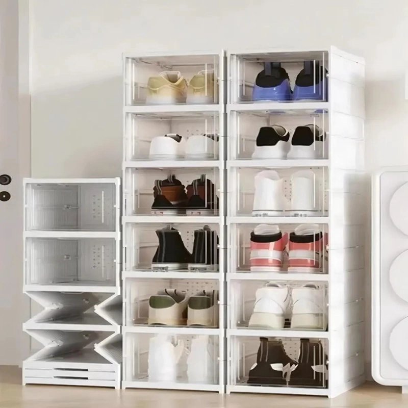 ZAPATERO PLEGABLE DE PLASTICO CON 6 NIVELES PARA ORGANIZACION EN EL HOGAR - 4