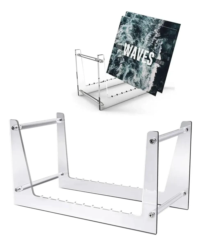 ESTANTE COMPACTO PARA ALMACENAMIENTO DE DISCOS DE VINILO CON DISEÑO FUNCIONAL - 1