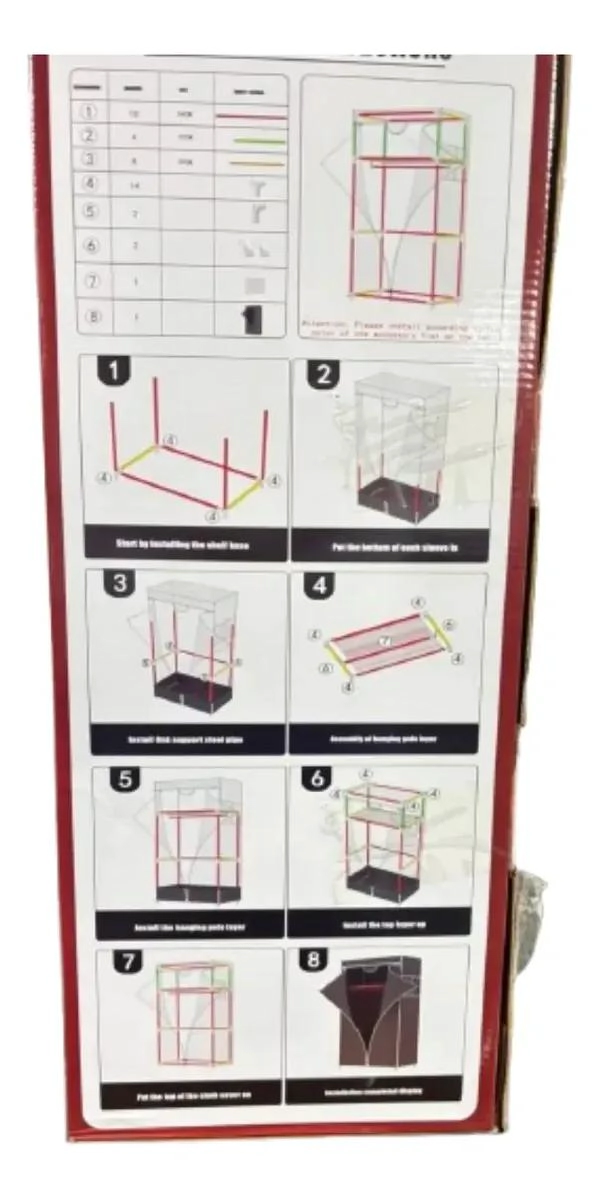 ORGANIZADOR PARA CLOSET ARMABLE DE UN CUERPO EN TELA RESISTENTE - 2