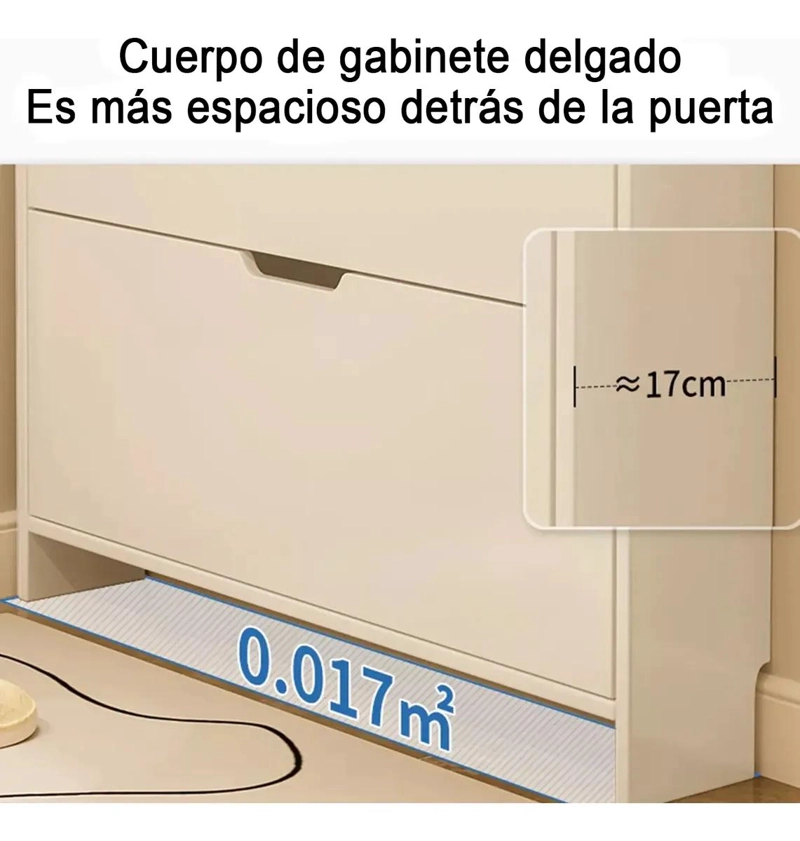 MUEBLE ORGANIZADOR PARA ZAPATOS CON 2 NIVELES Y CAJONERA - 2